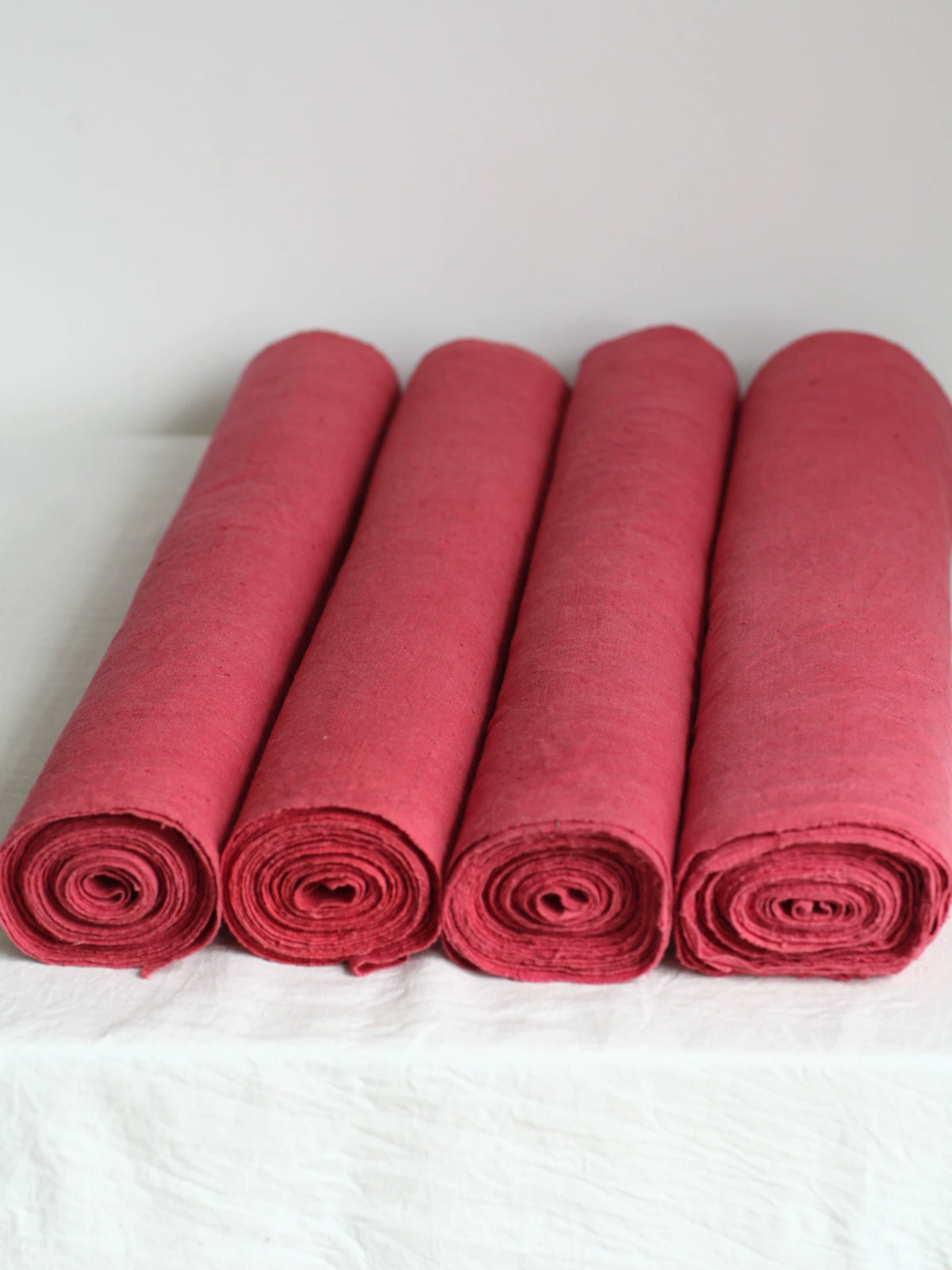 Plantaverfd Sandelhout Rood Handgeweven Stof 50cm