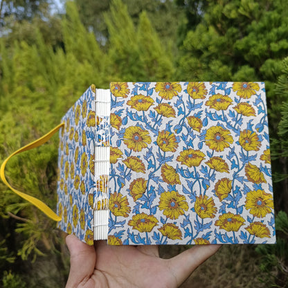 Liberty Floral Watercolor Sketchbook 12cm Square 300gsm Semi-Cotton Paper Hand-Stitched