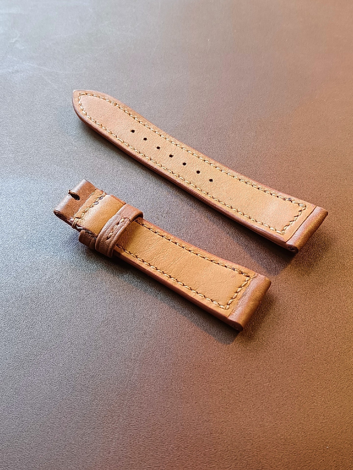 Swift Leather Watch Strap Yellow Brown