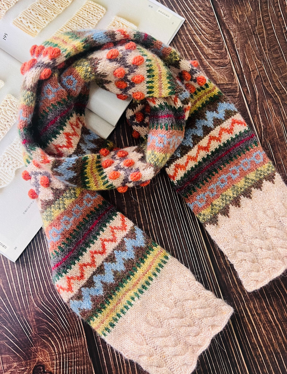 Shetland Wool Fair Isle Scarf