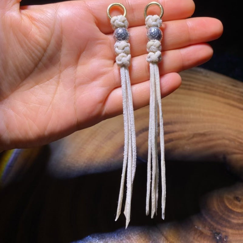 Handcrafted Tibetan Tassel with Sheepskin Cord, 12.5cm