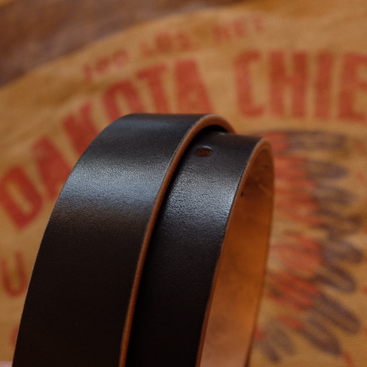 Leather Belt Copper Buckle