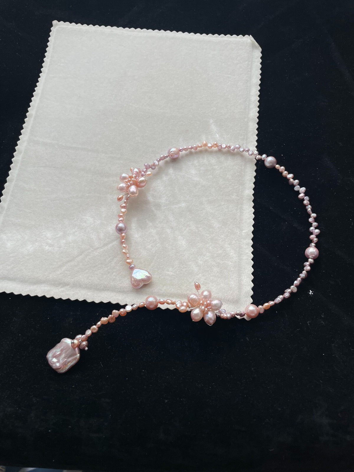 Natural Pearl Choker Necklace with Baroque Pearls