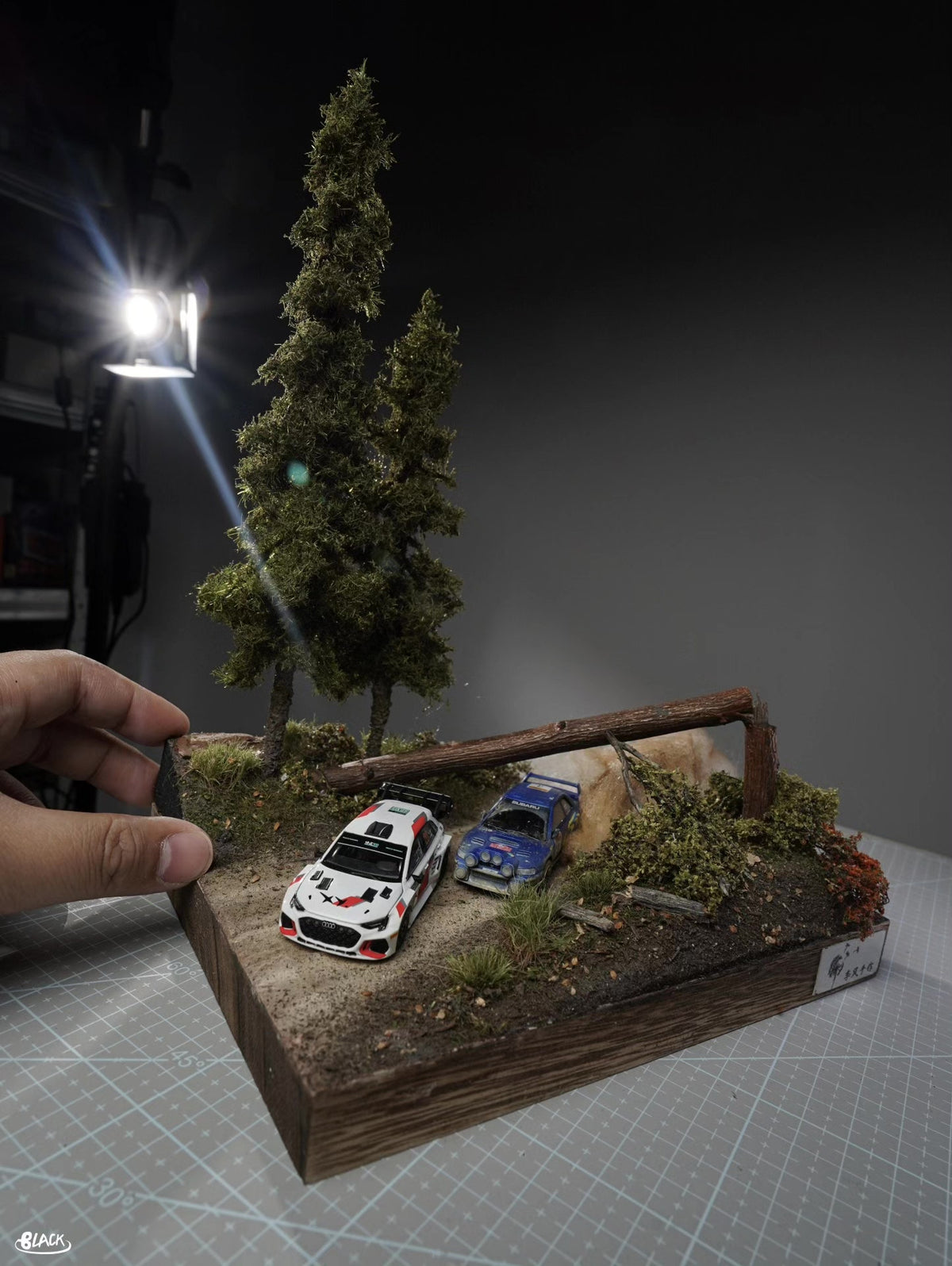 1:64 Scale Rally Car Diorama Scene