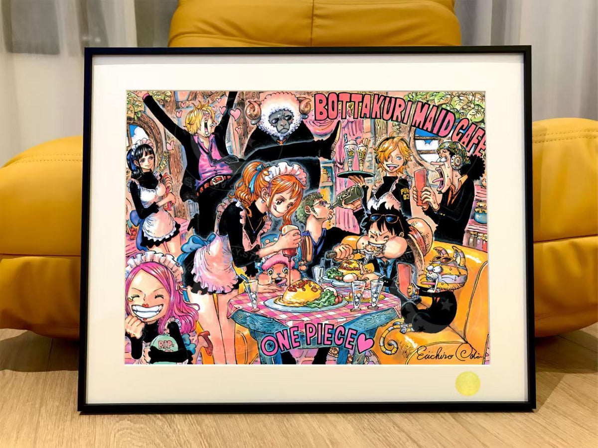 One Piece Maid Cafe Framed Art Print