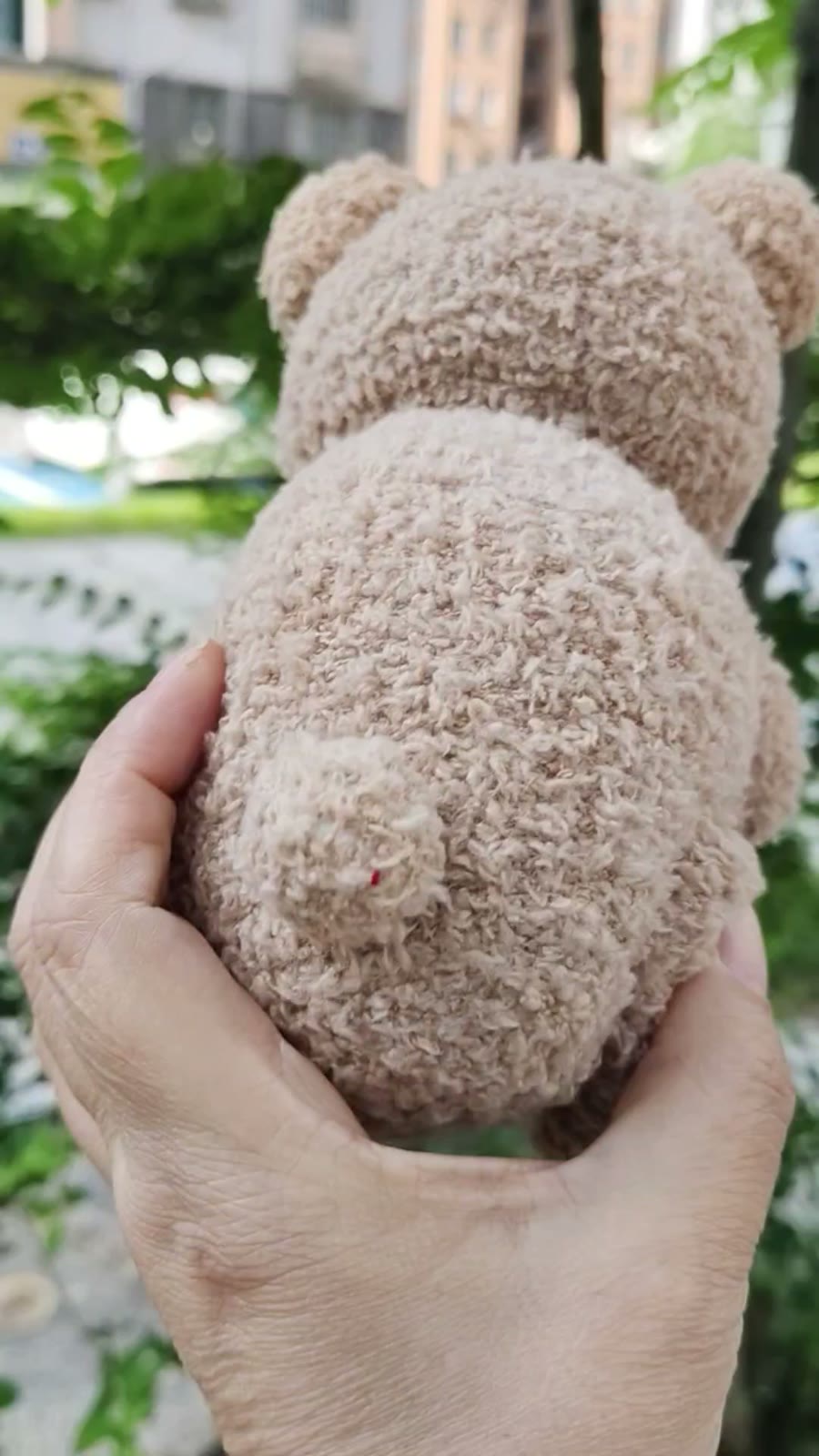 Urso de Pelúcia Feito à Mão Meia Khaki