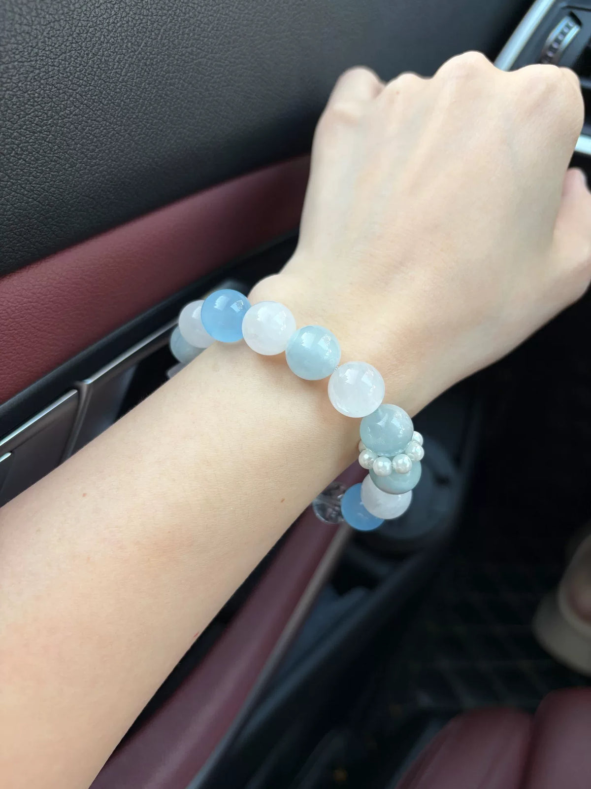 Blue Crystal Beaded Bracelet 11mm