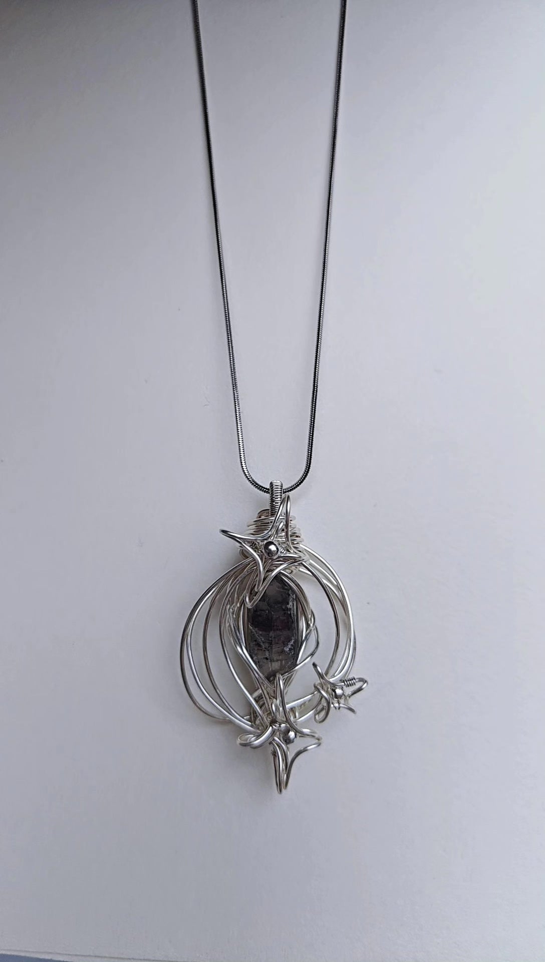 Handcrafted Wire Wrapped Raw Crystal Necklace