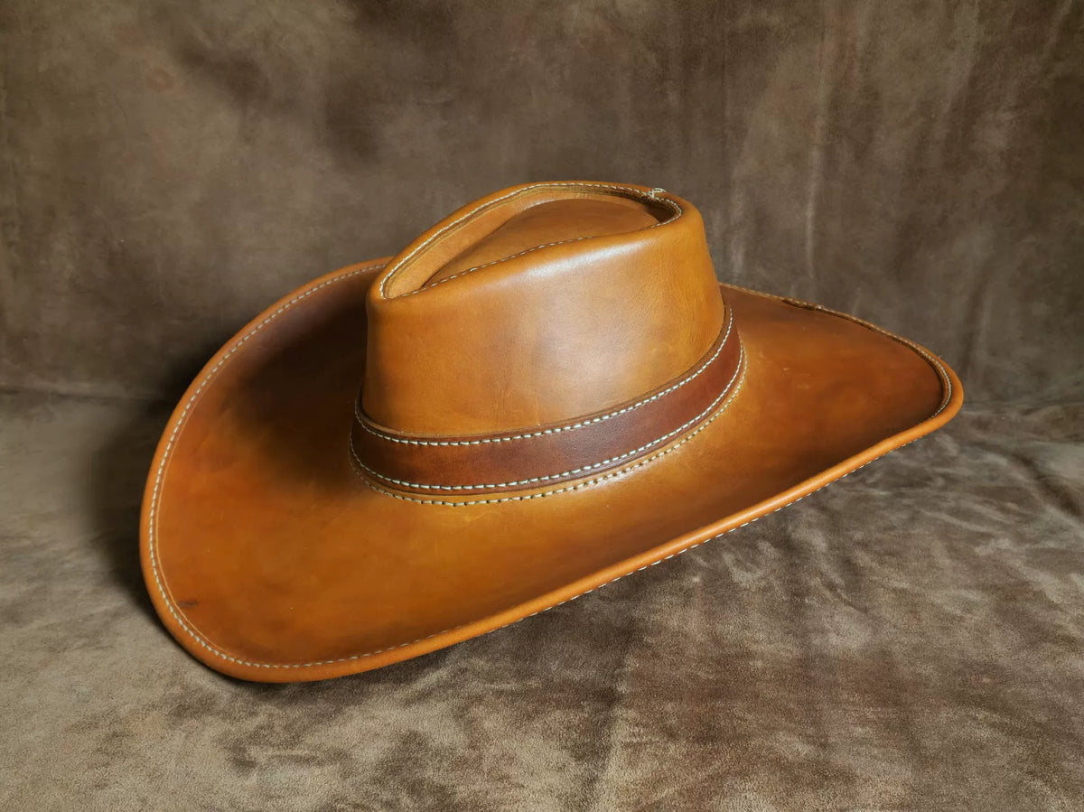 Handgefertigter Western Cowboyhut italienisches Leder