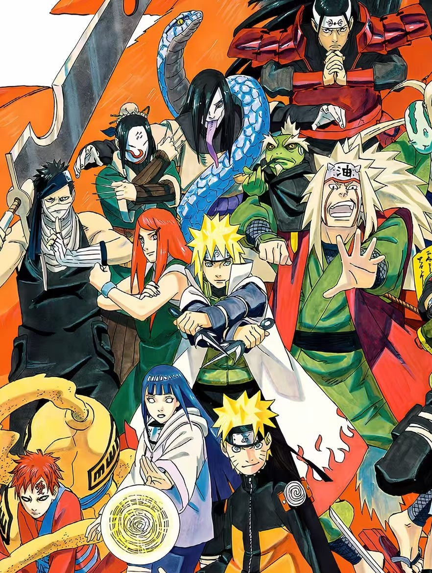 Naruto Framed Art Multi Character Collage Print