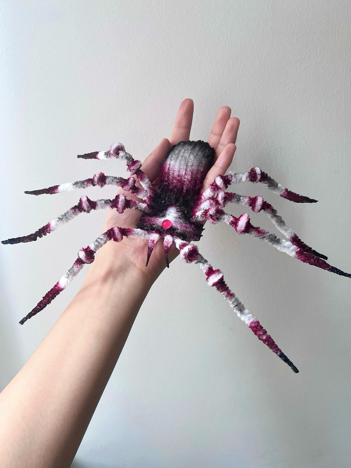 Chenille Spider Plush Dark Gothic