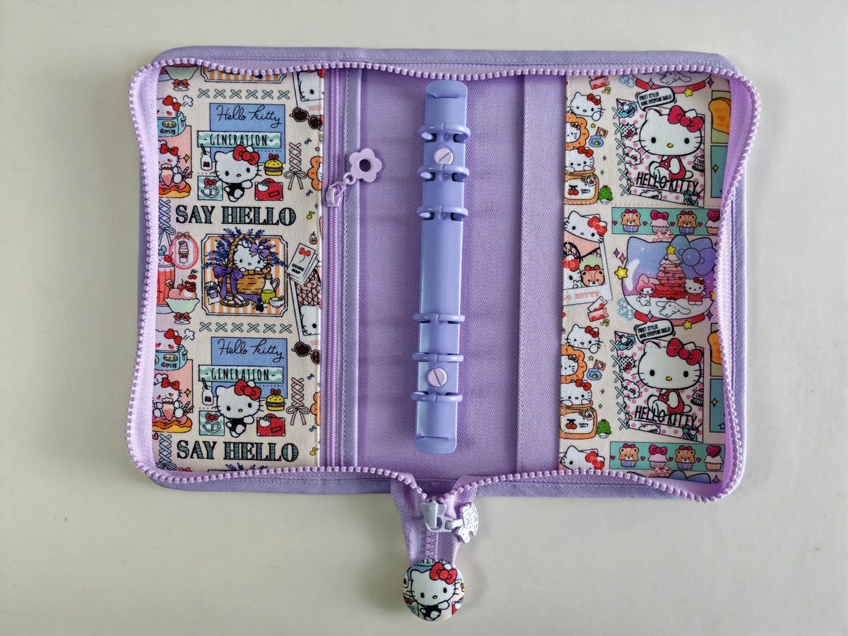 Bloco de Folhas Soltas A6 em Tecido Hello Kitty