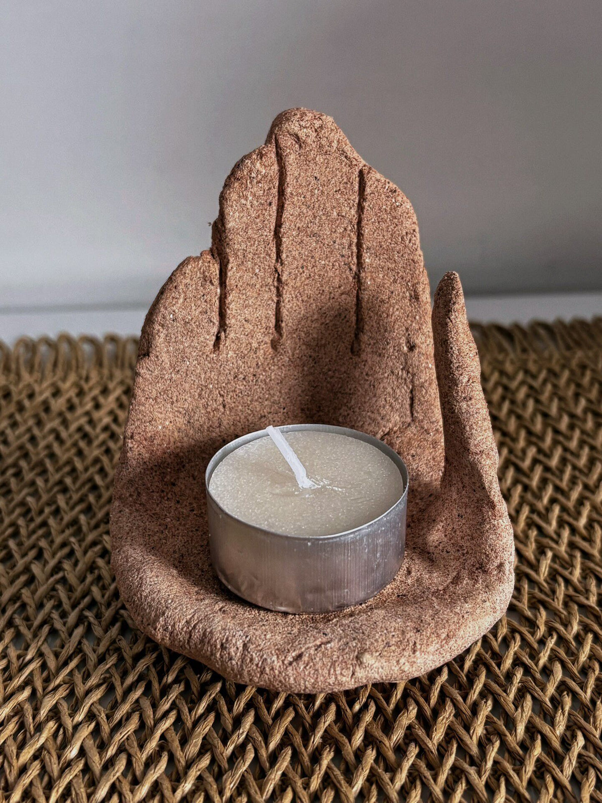 Rock Plastic Clay Buddha Hand Holder