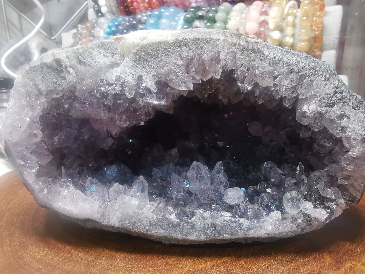 Extra Large Amethyst Geode Money Bag