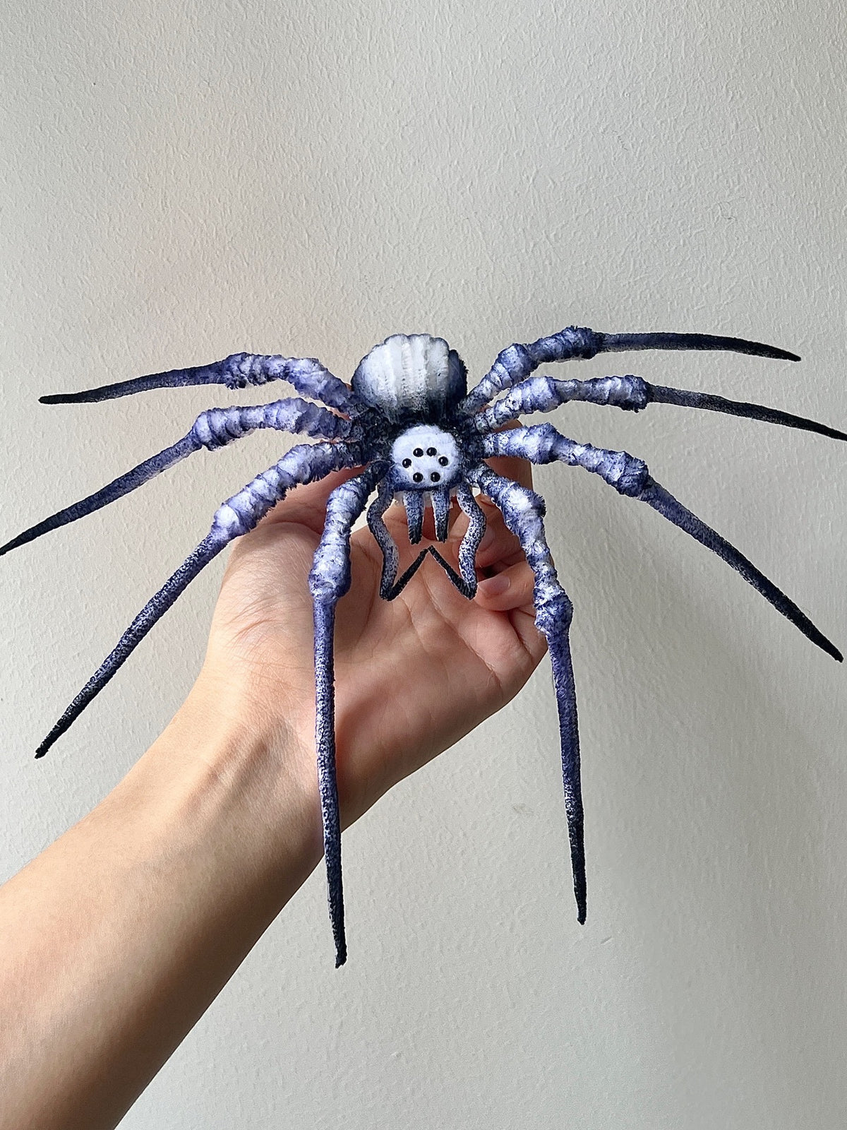 Chenille Stem Plush Spider with Articulated Legs