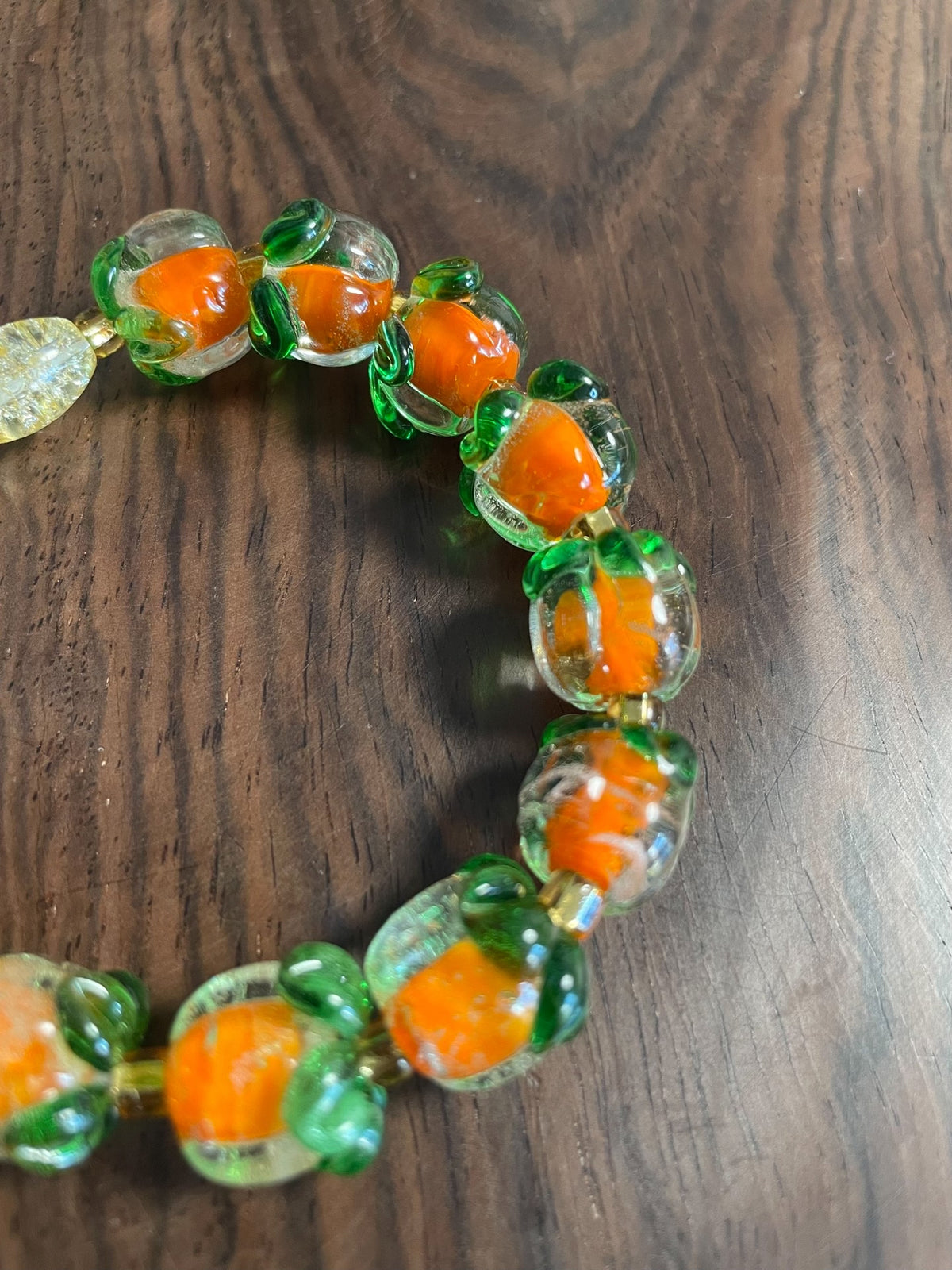 Dirsich-Glas-perlenarmband mit Anhänger