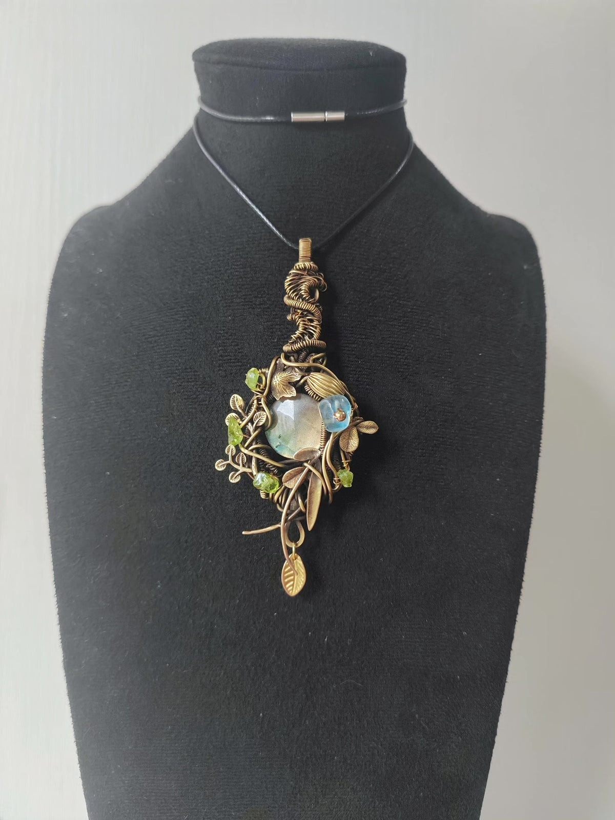 Forest Necklace with Labradorite Pendant