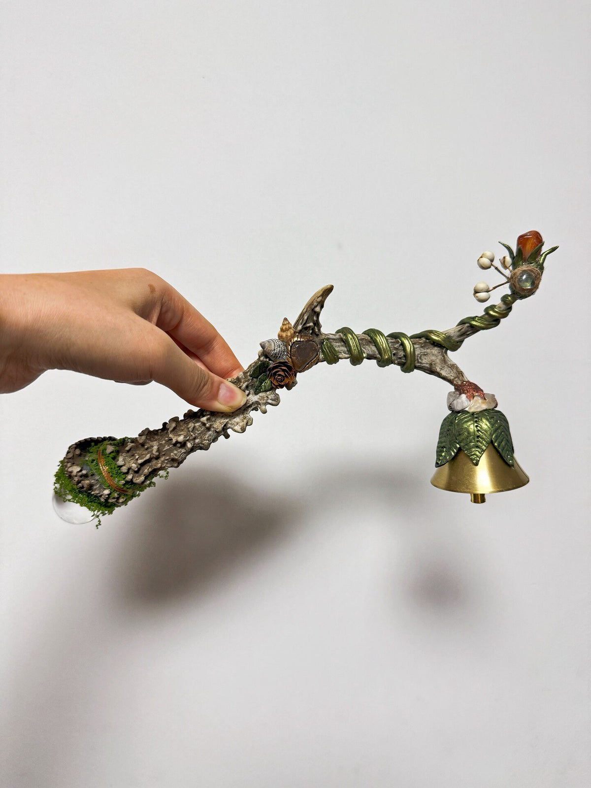 Witch Antler Hand Bell Candle Snuffer Wand