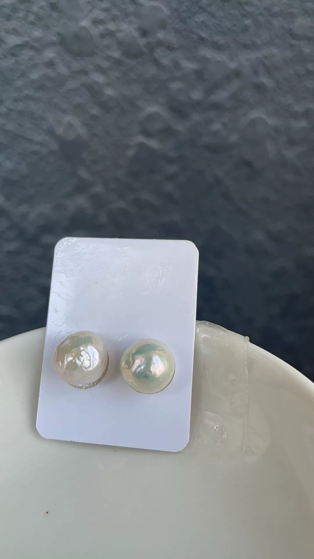 Baroque Freshwater Pearl Pair 9.4mm White