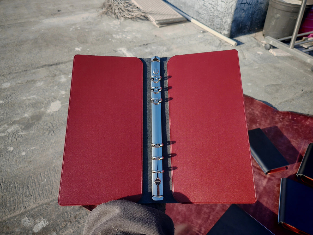 A5 Slim Buttero Leather Loose Leaf Journal Cover