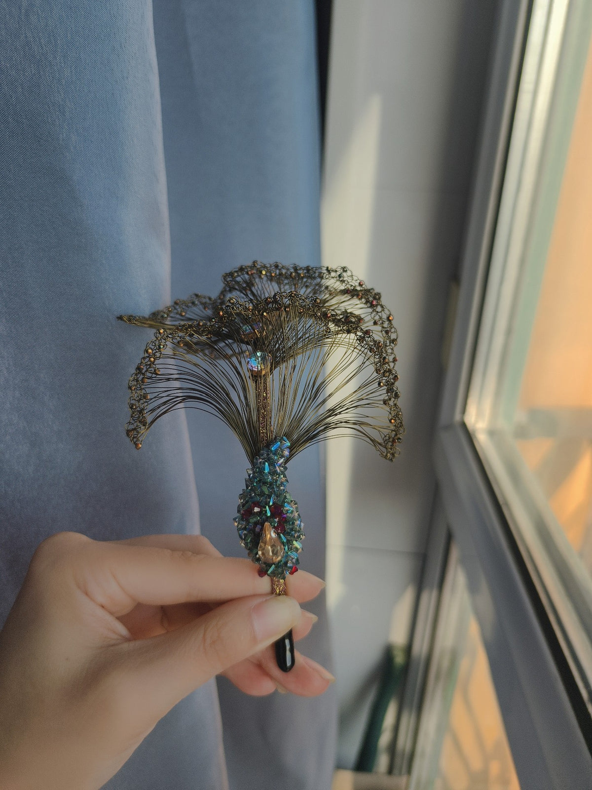 Fantail Fish Crystal Hair Headband