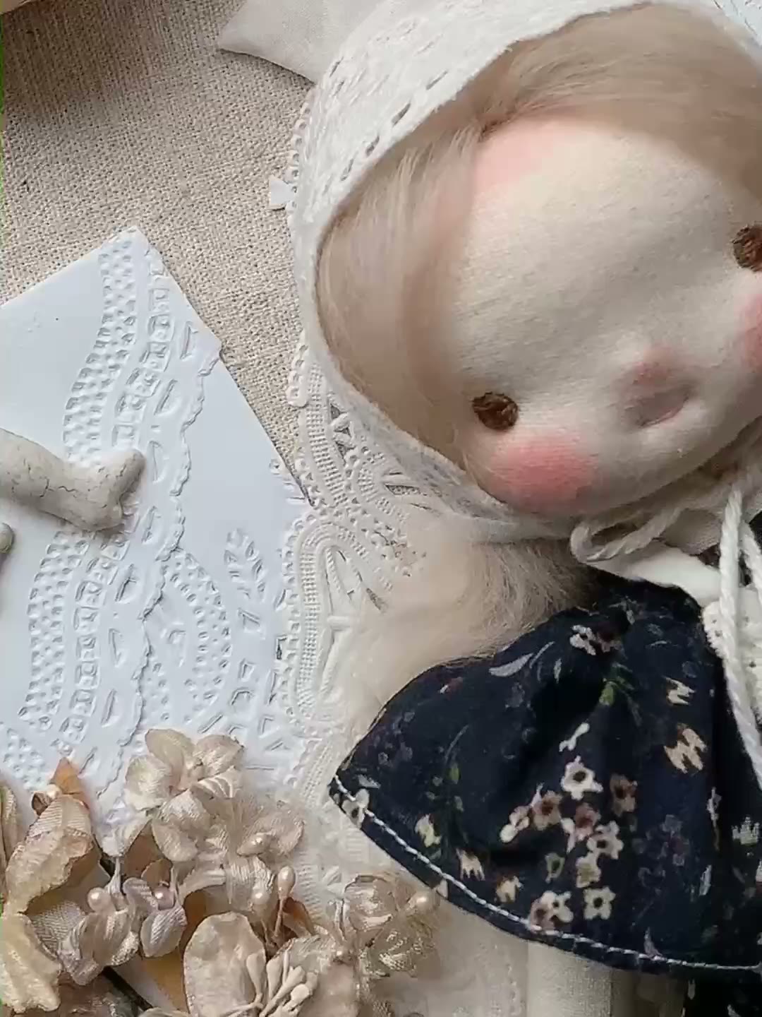 Handmade Waldorf Doll with Blonde Hair