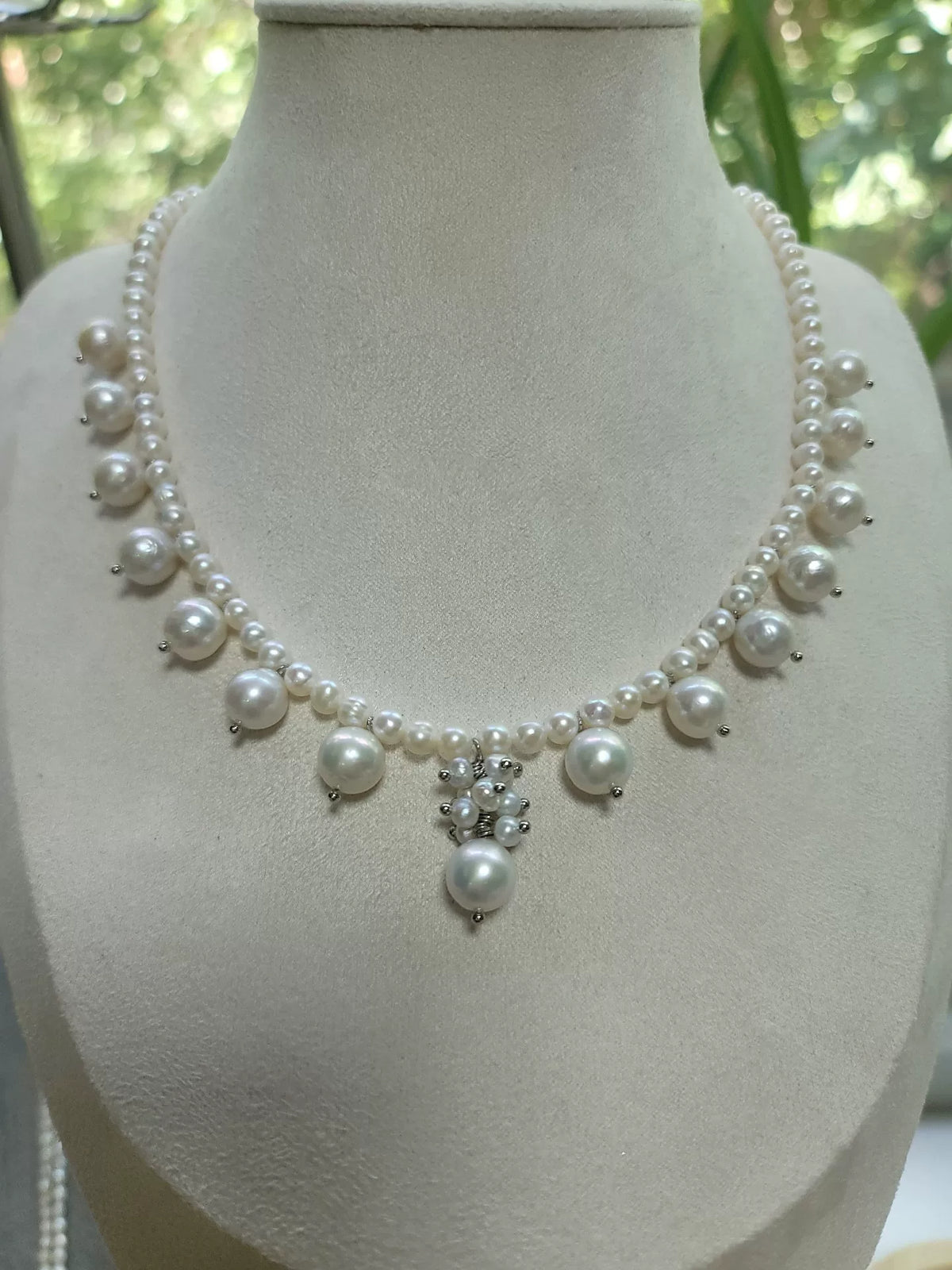 Set Collana e Bracciale in Perle Rotonda