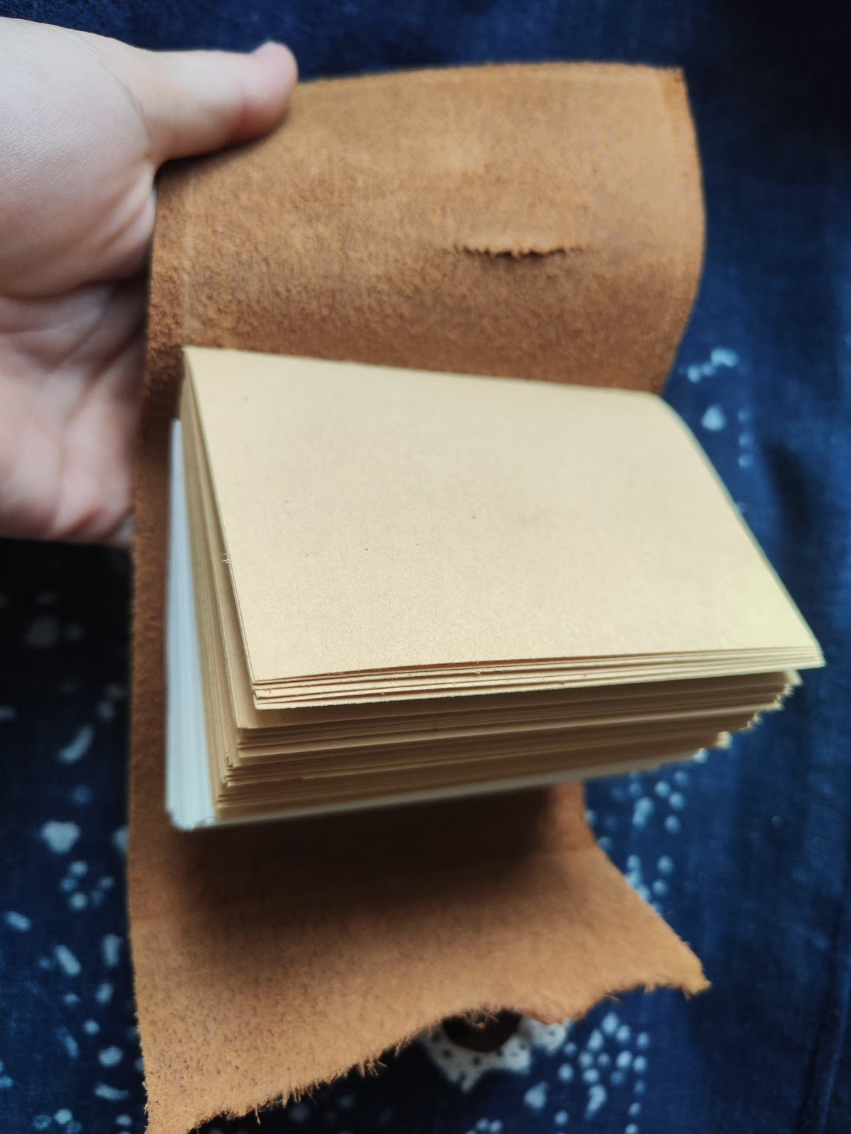 Brown Leather Journal with Floral Decor