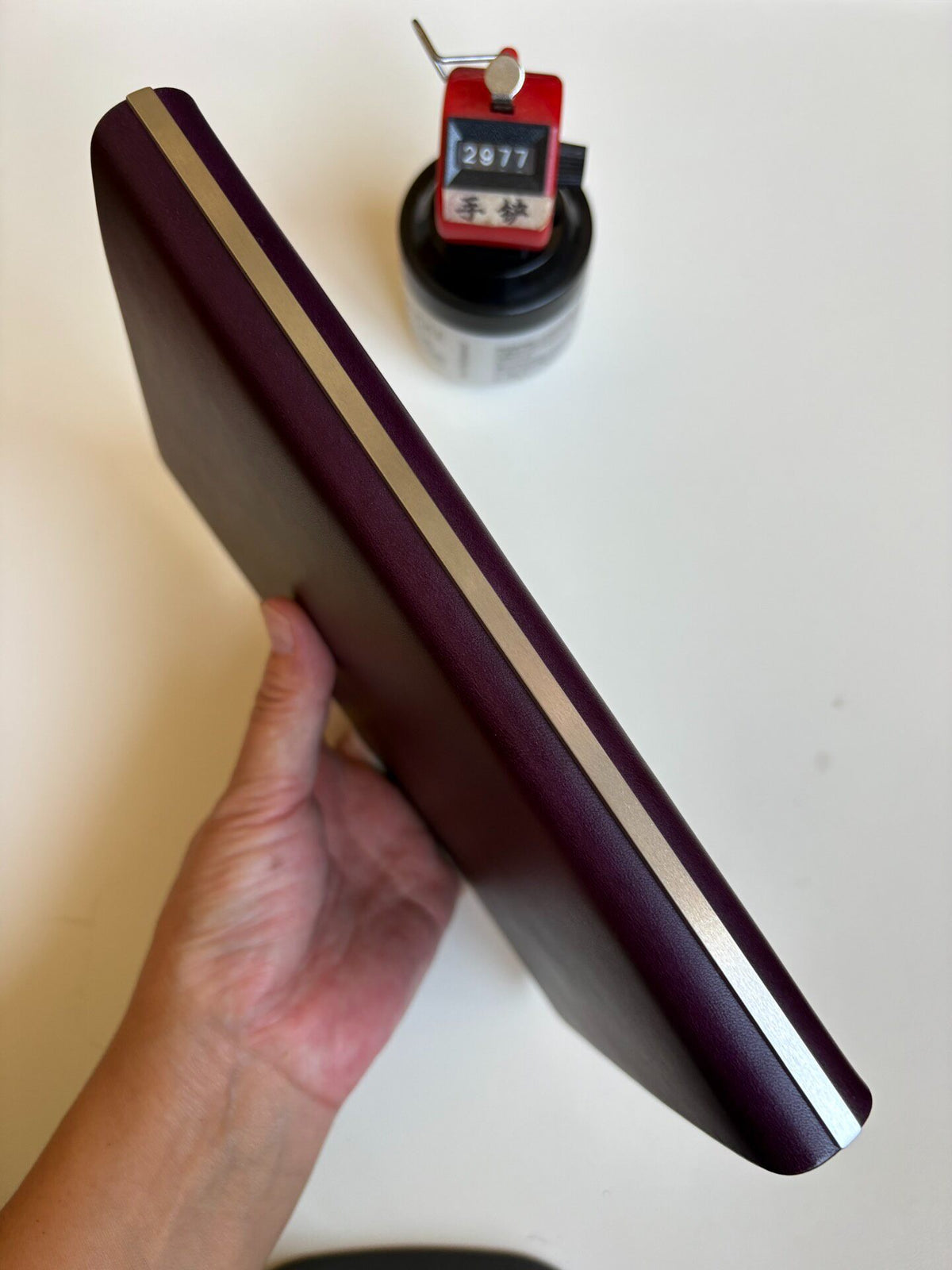 A5 Purple Leather Loose Leaf Binder