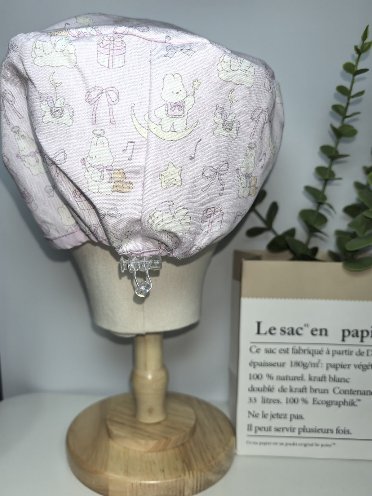 Pure Cotton Lavender Bouffant Cap