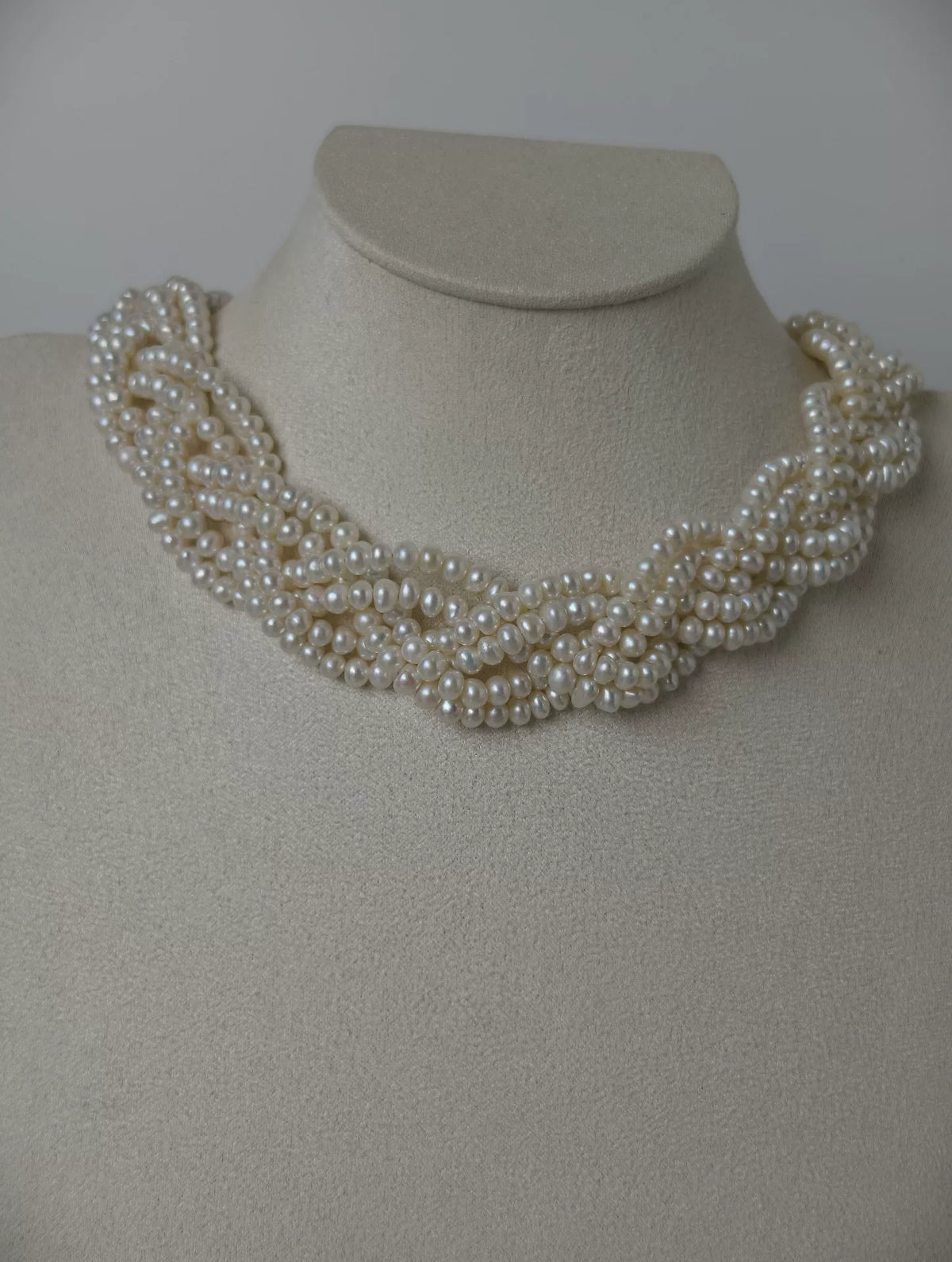 Multi Strand Natural Freshwater Pearl Necklace