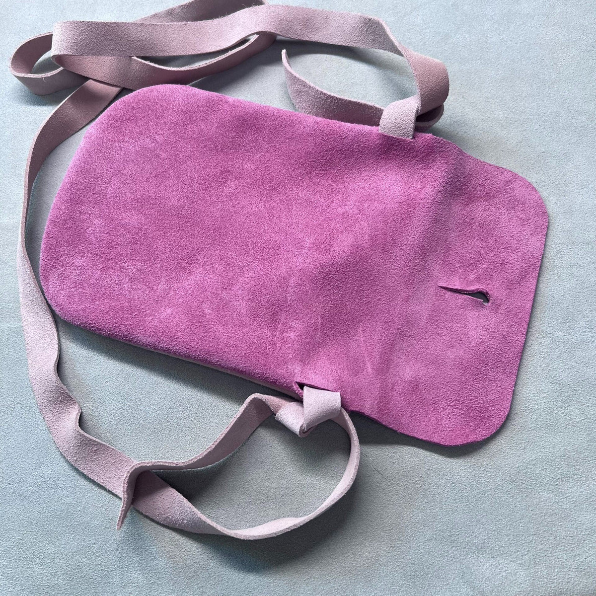 Handmade Suede Crossbody Phone Bag