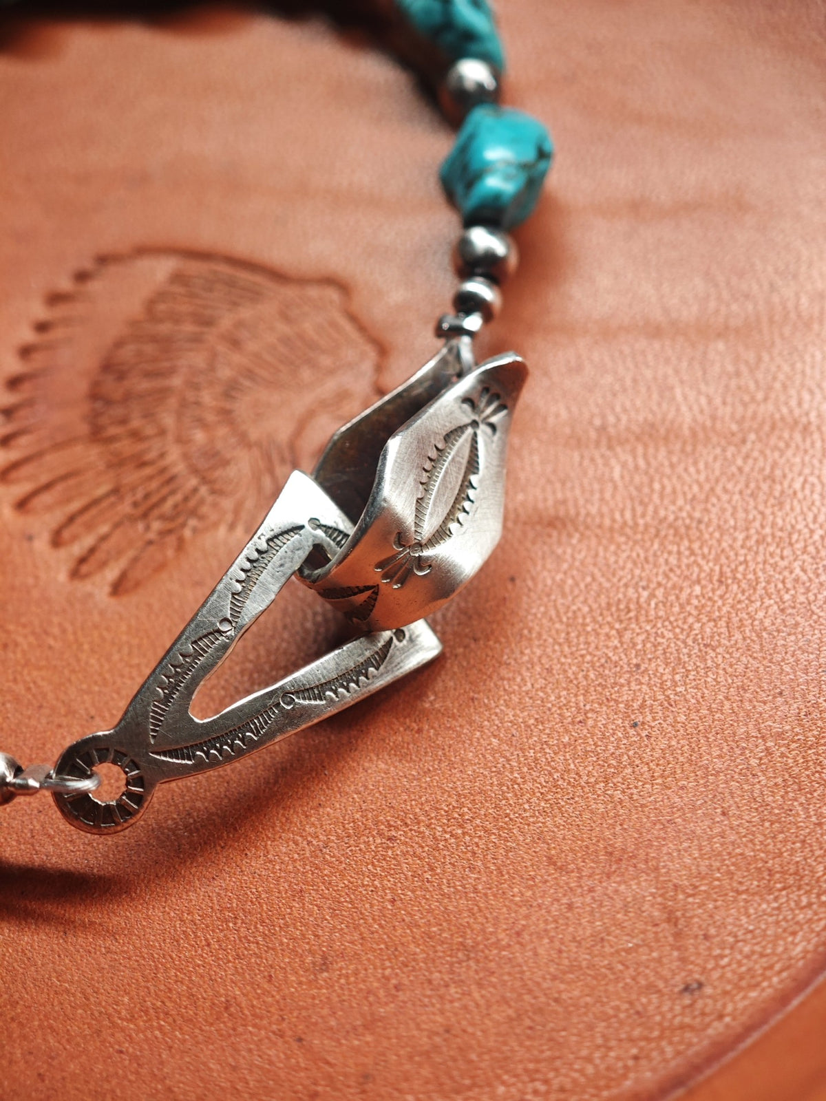 Handmade 925 Silver Hubei Turquoise Bracelet