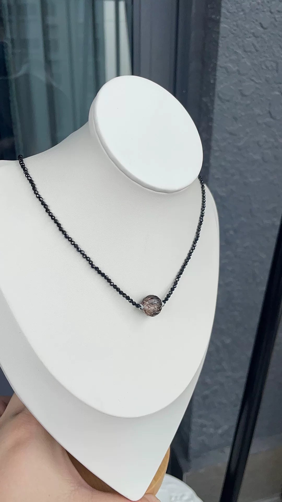 11.1mm Tahitian Pearl Dragon Scale Necklace
