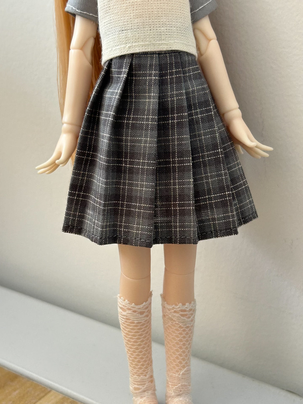 Plaid Pleated Doll Skirt 7cm