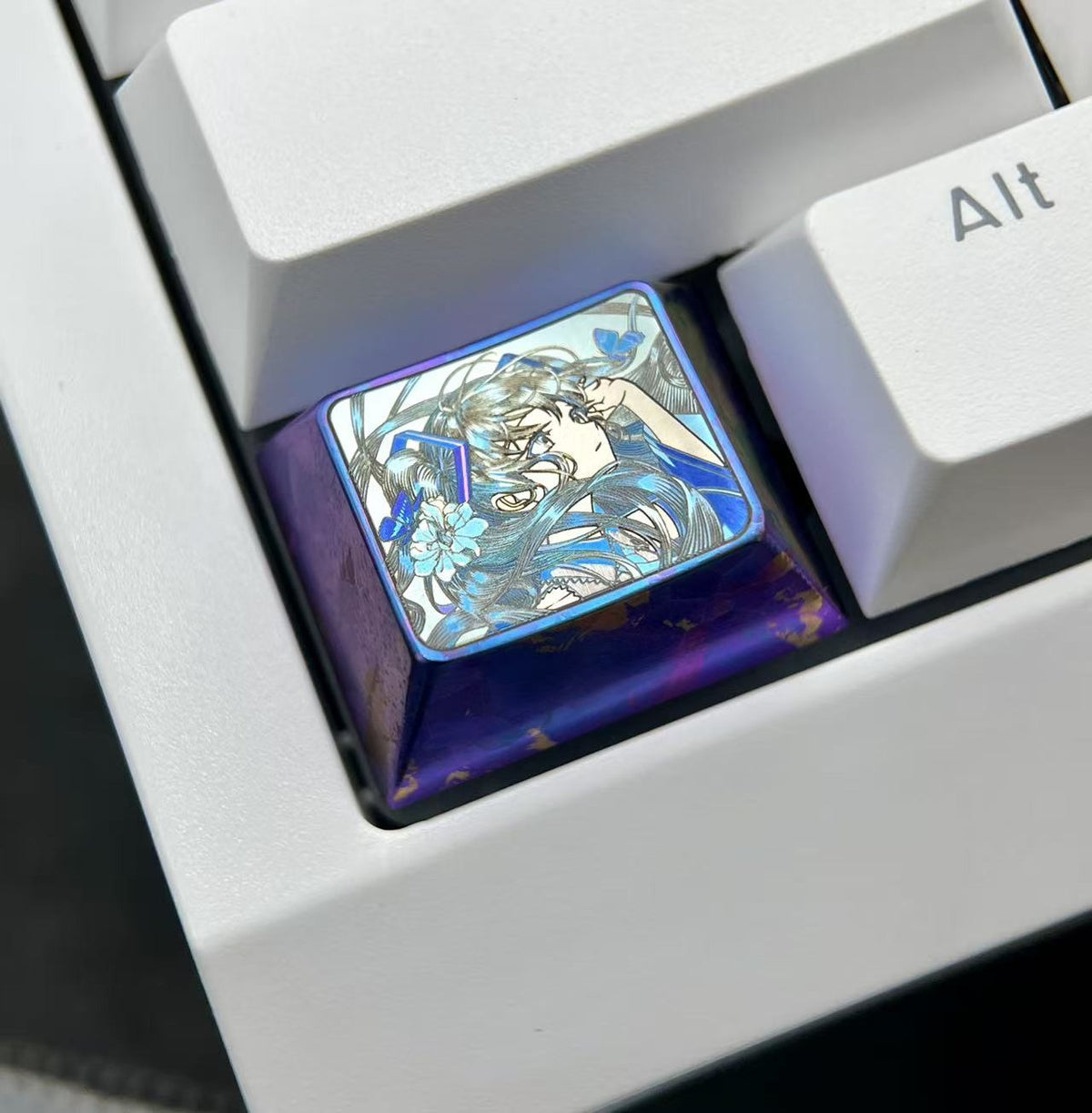 Hatsune Miku 1.25u Titanium Alloy Keycap