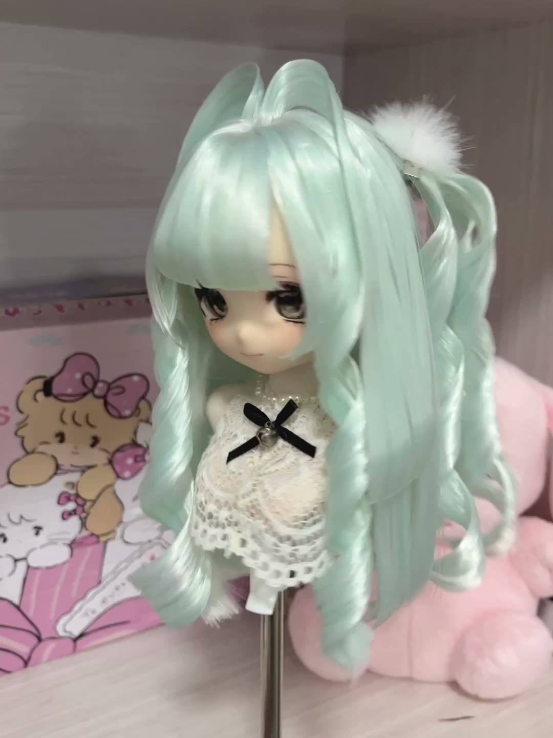 Mint Green Twin Tail Doll Wig