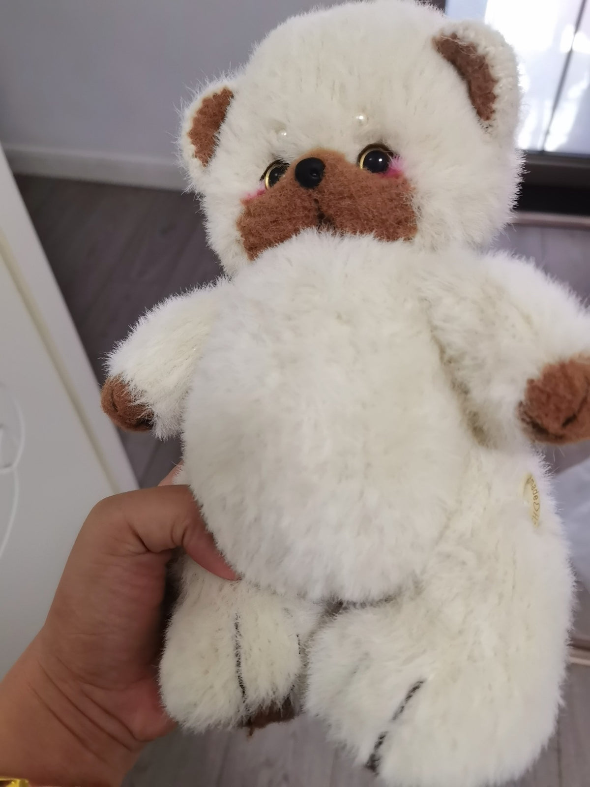 Urso de Pelúcia Creme com Chave Dourada