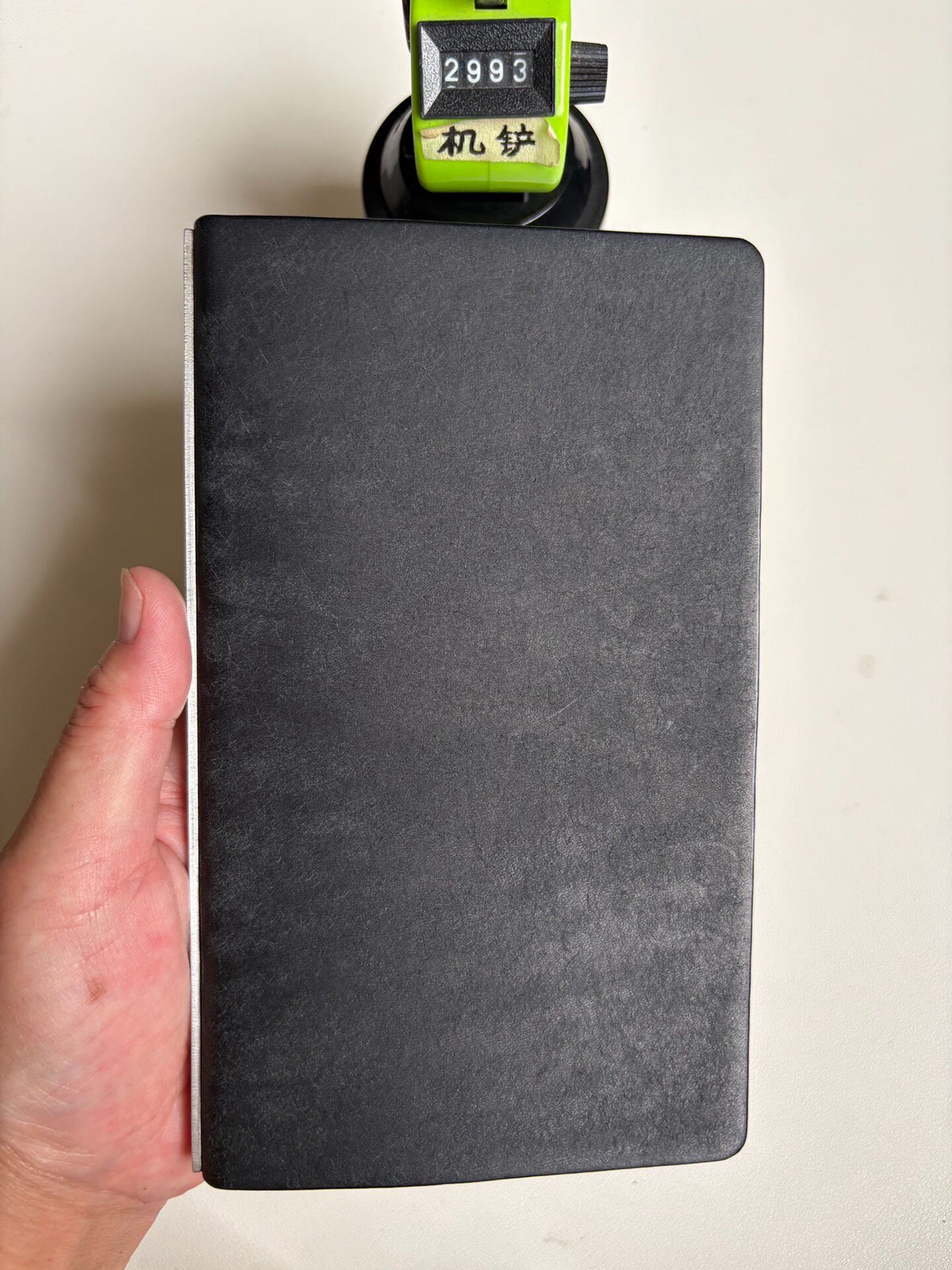 A6 Leather Binder Six Ring Black
