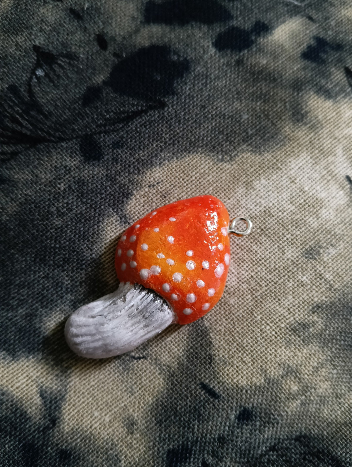 Handmade Clay Mushroom Pendant Necklace Charm