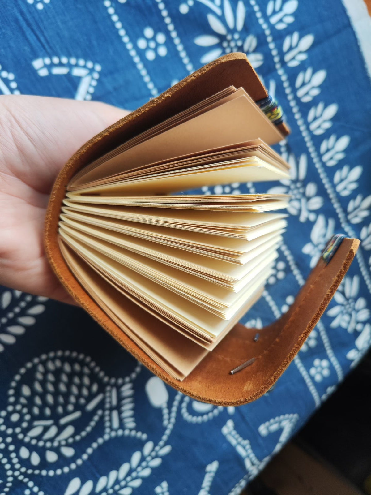 Embroidered Leather Notebook Journal