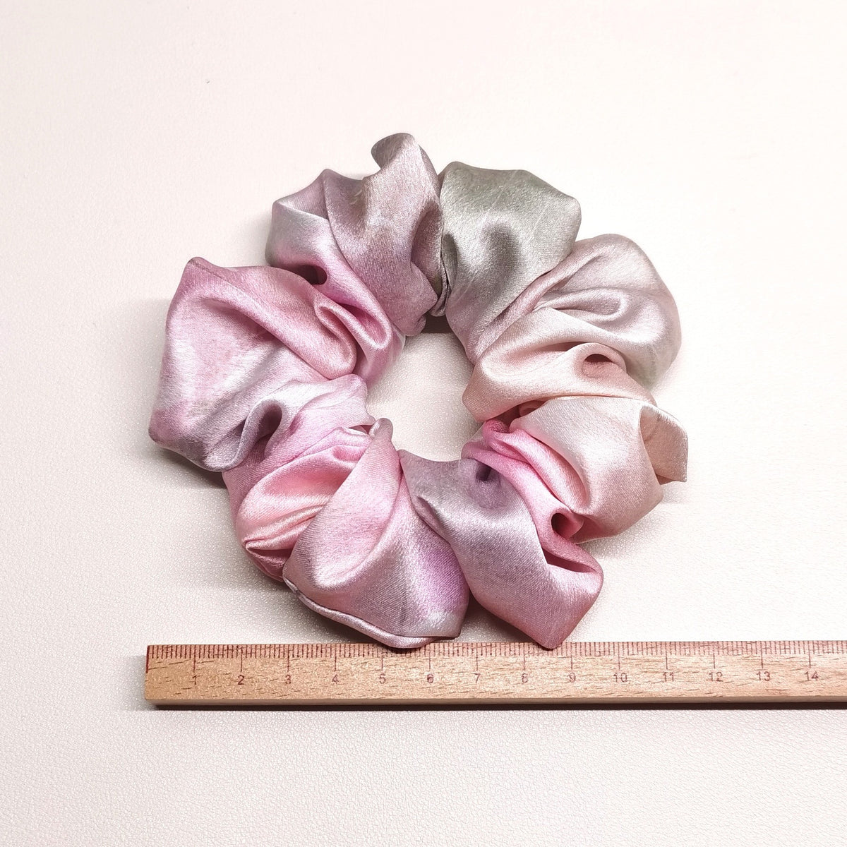 Dreamy Pink French Style Hair Scrunchie