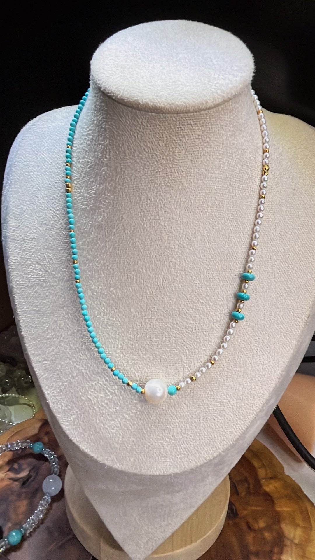 Turquoise Freshwater Pearl Necklace