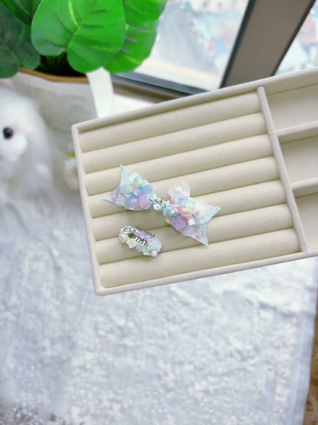 Rainbow Handmade Pet Hair Accessories Set