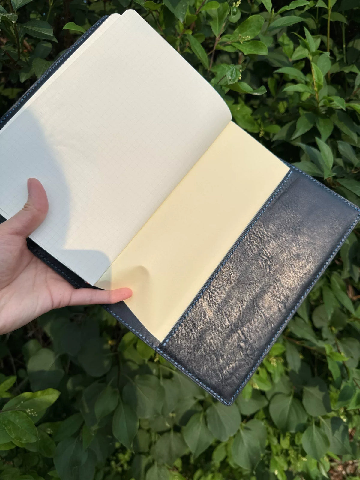 Handmade Midnight Blue A5 Notebook Cover