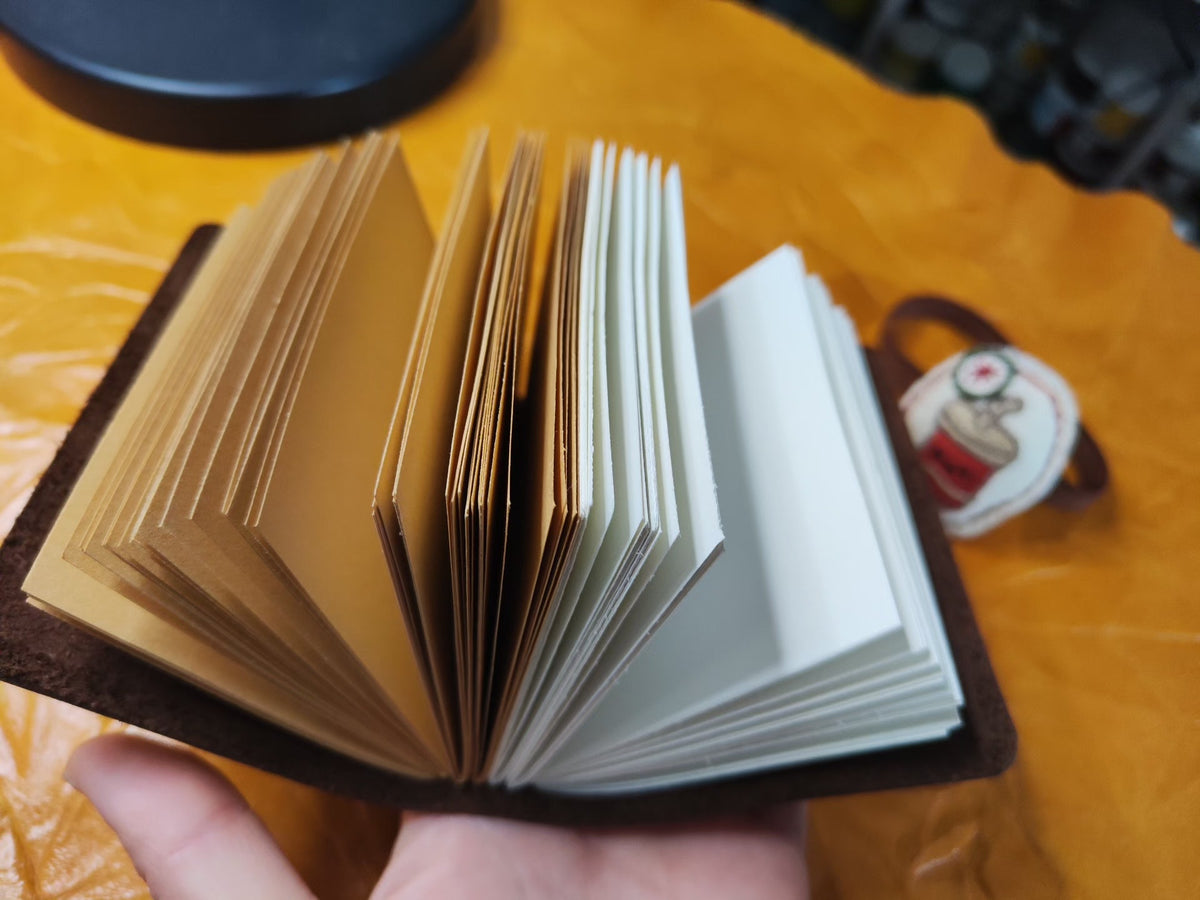 Cowhide Notebook Coffee Cup Embroidery Strap