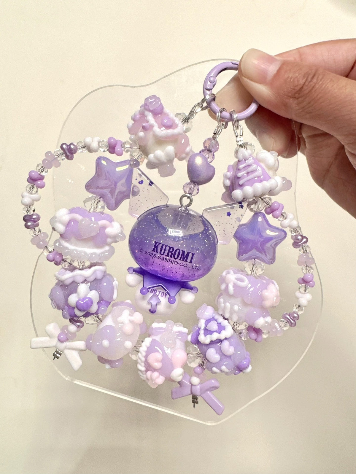 Kuromi Charm Phone Strap Beaded Purse Accessory