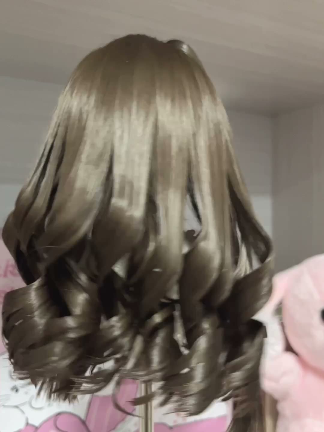 Doll Wig with Bunny Ear Buns Brown