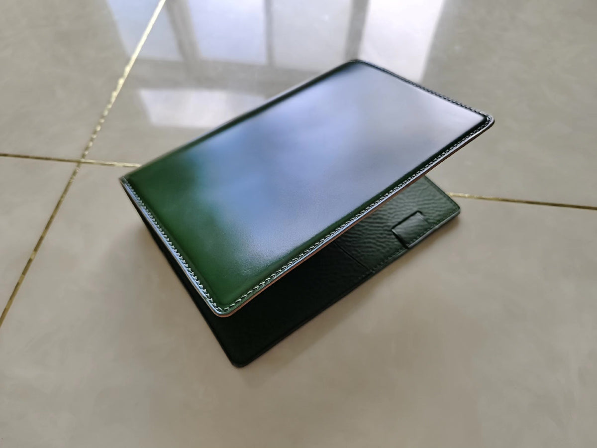 A6 Leather Binder Notebook Dark Green