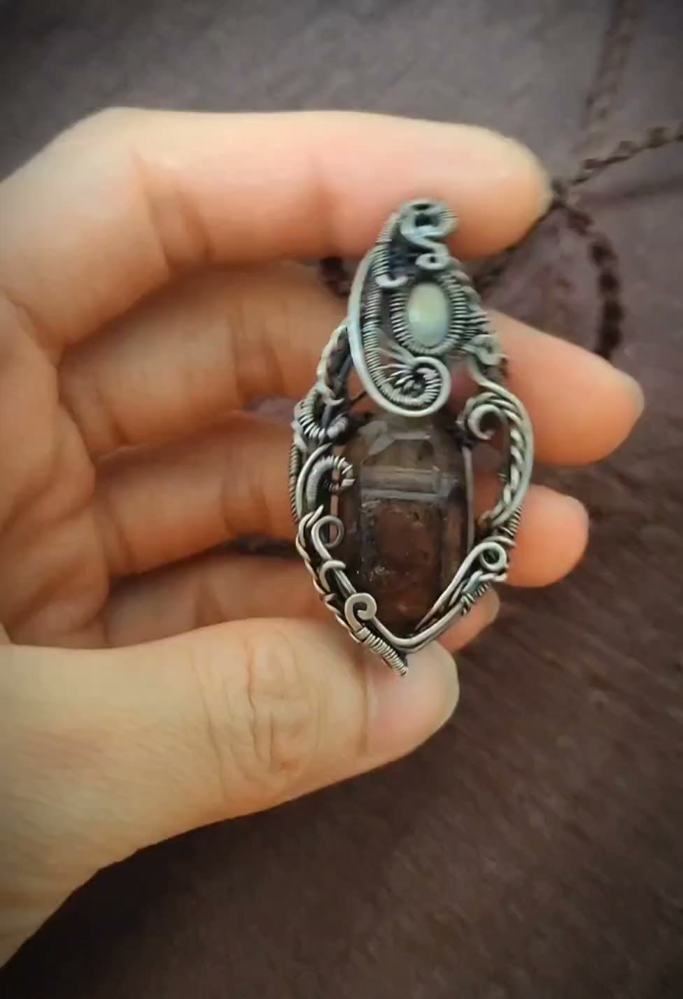 Super Seven Crystal Wire Wrapped Necklace